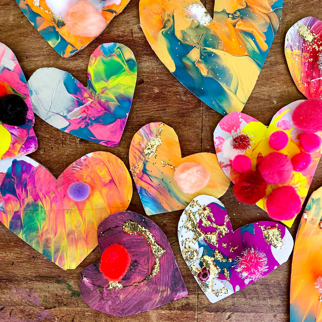 DIY valentine hearts