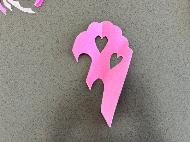 cut out paper heart