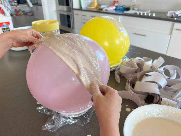 prepping paper mache