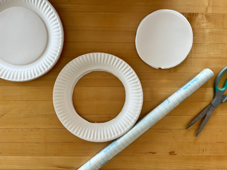 cutting paper plates