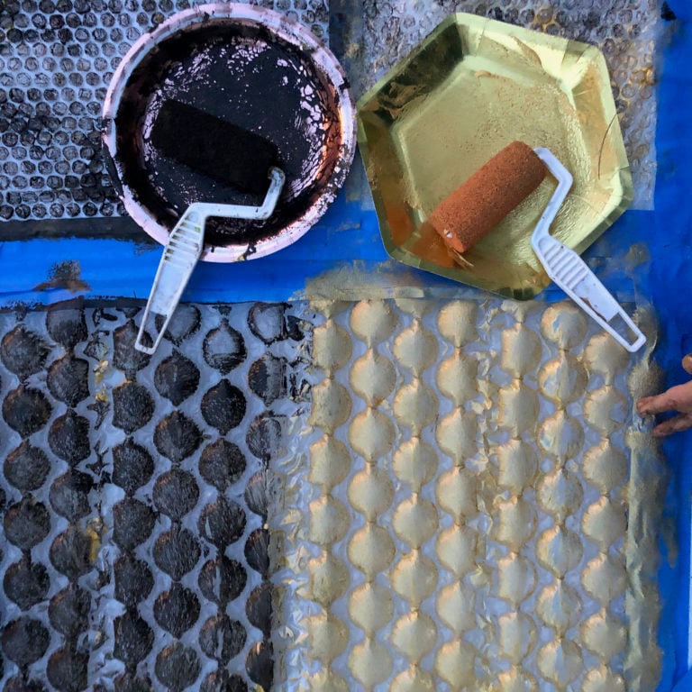 bubble wrap printing with kids