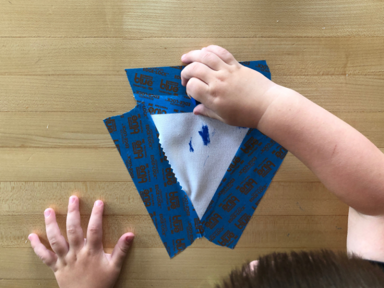 drawing on flag