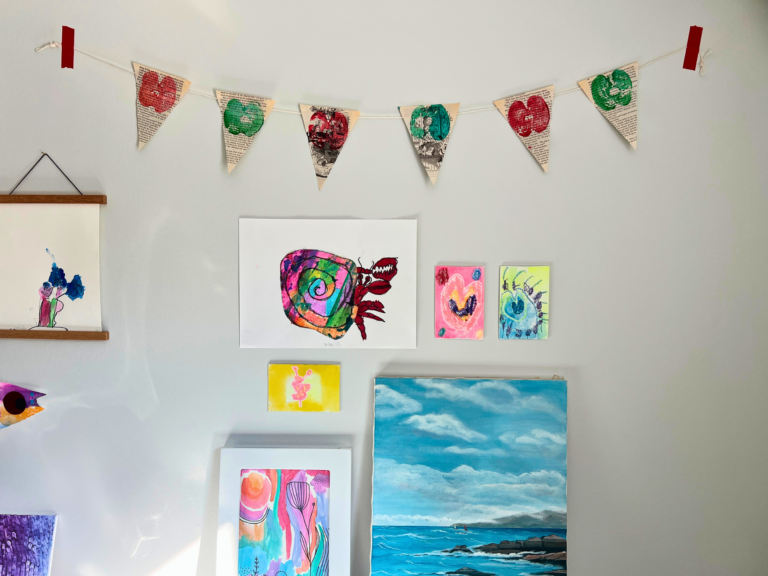 apple prints garland