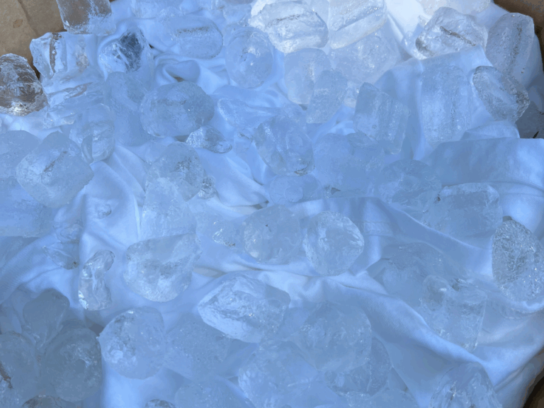 shirt covered in ice