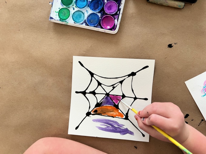 painting spiderweb