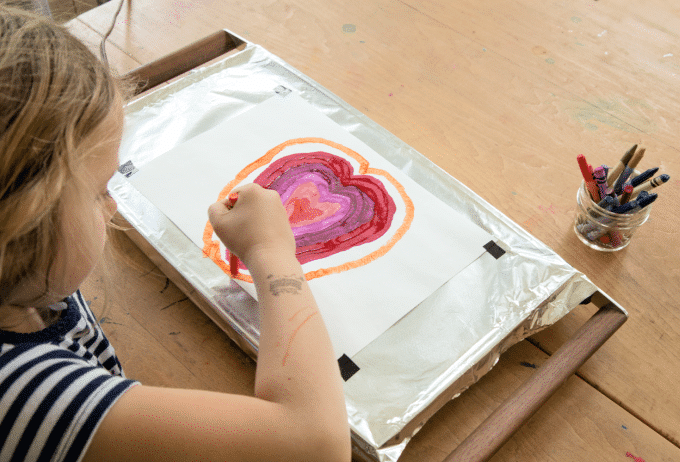 Melted Crayon heart