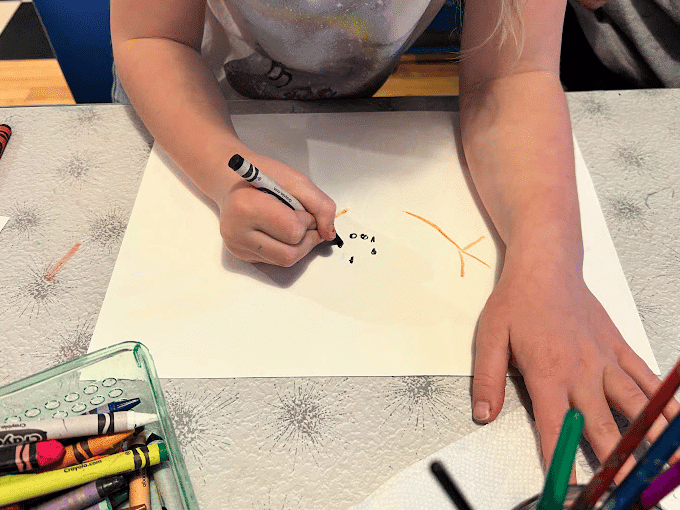 drawing a snowman