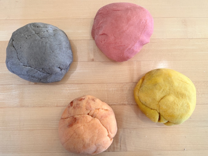 fall colored playdough