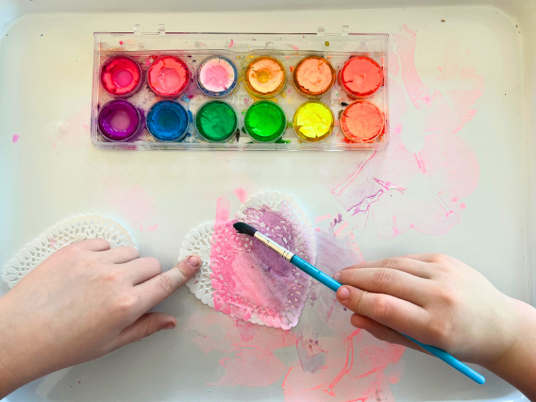Painting a doily