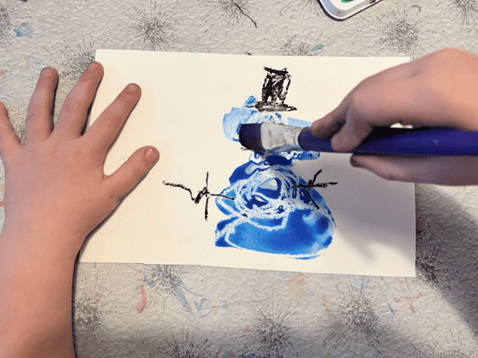 painting over snowman
