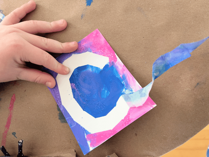 peeling tape off