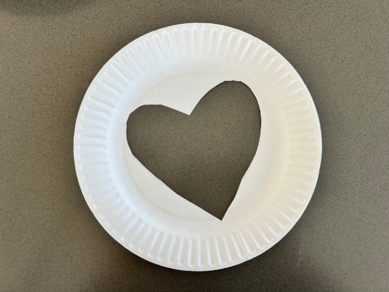 plate with heart in it