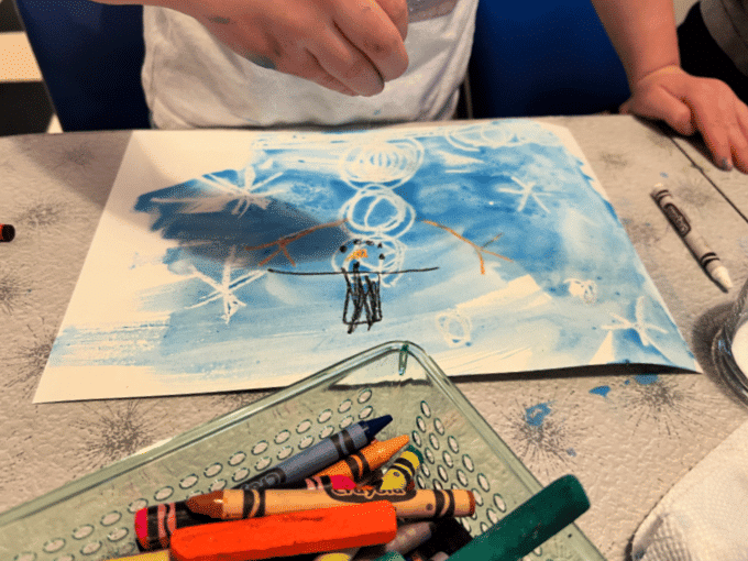 sprinkling salt on wet paint