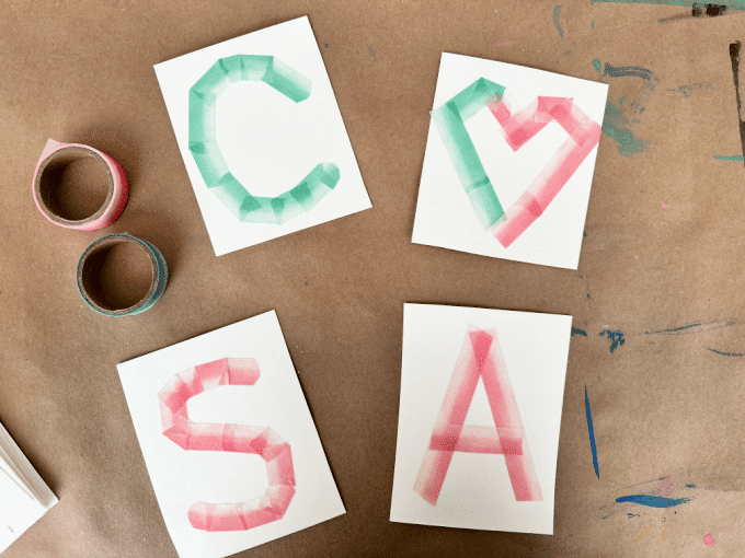 washi tape initials