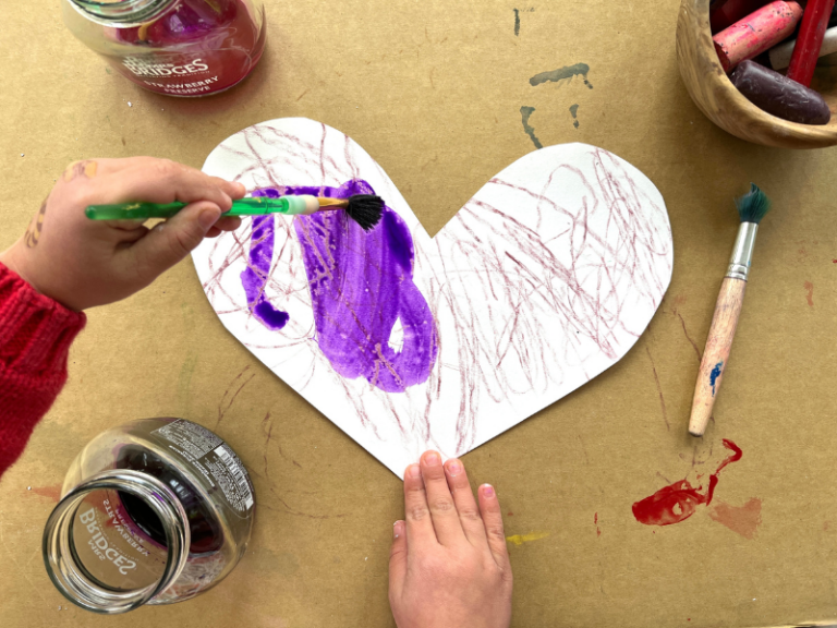 painting a heart