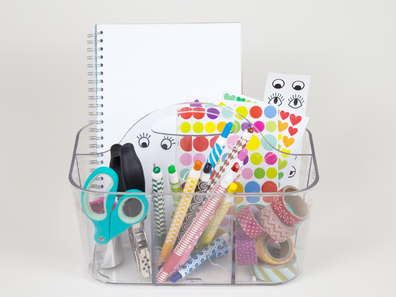clear art caddy