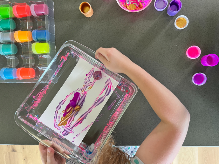 painting with marbles