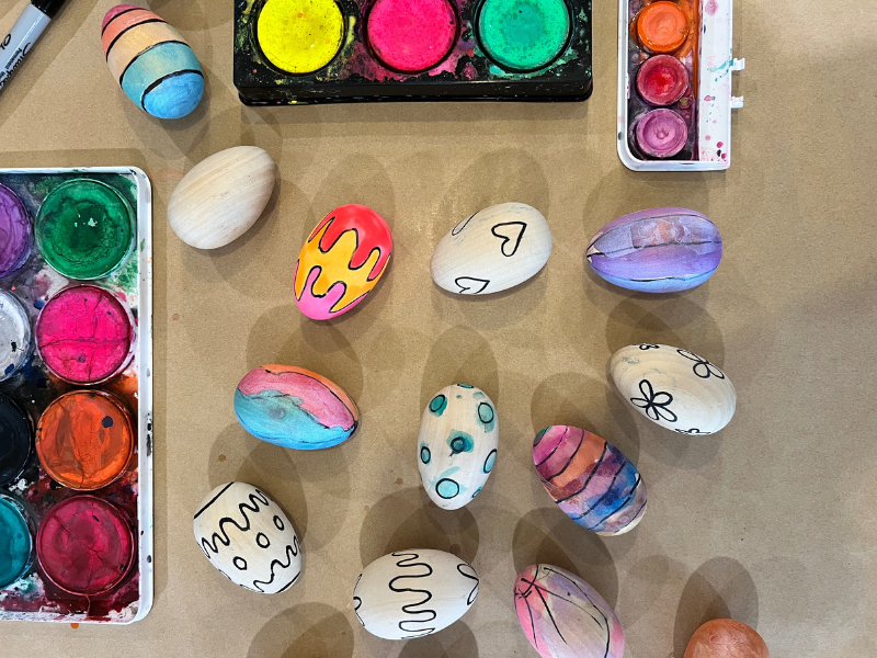 wooden eggs