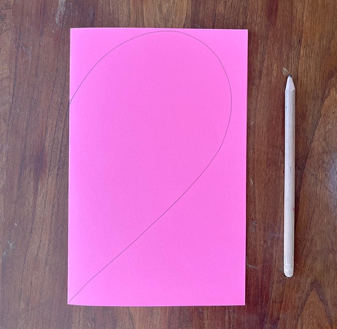 draw heart on paper