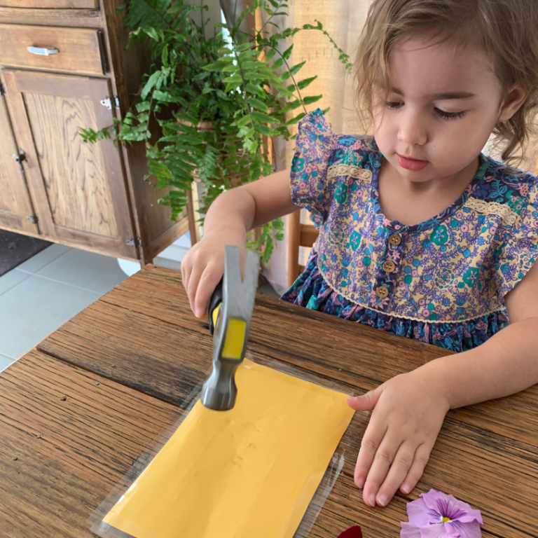 flower pounding