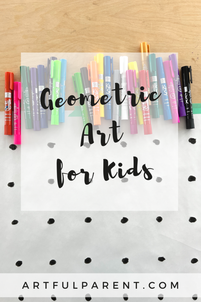 geometric art pin