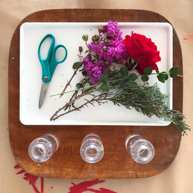 invitation to create using flowers