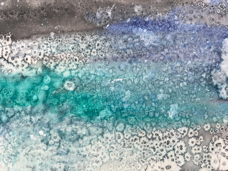 salt on watercolors