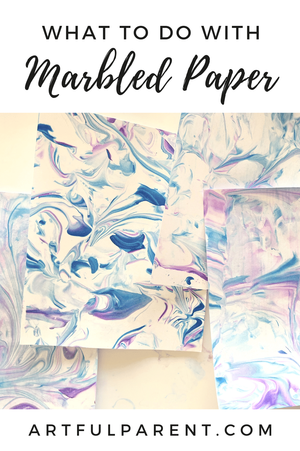 Marbled paper pin graphic