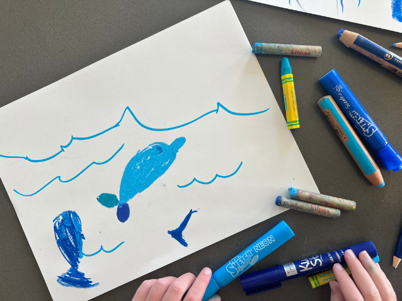 drawing with blue benefits of arts