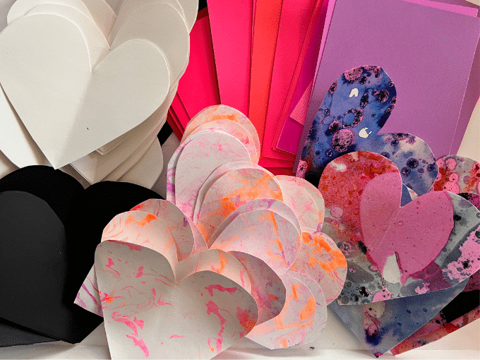 paper hearts for valentines