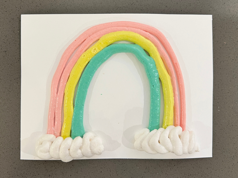 puffy paint rainbow