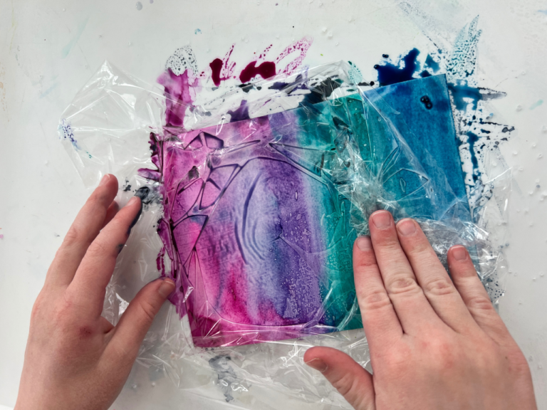 watercolor with saran wrap (1)