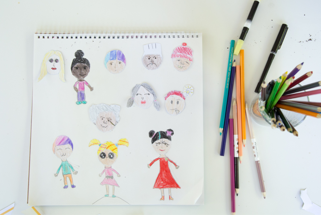 coloring in world faces drawing printable