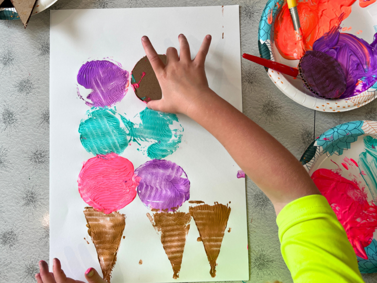 making ice cream art