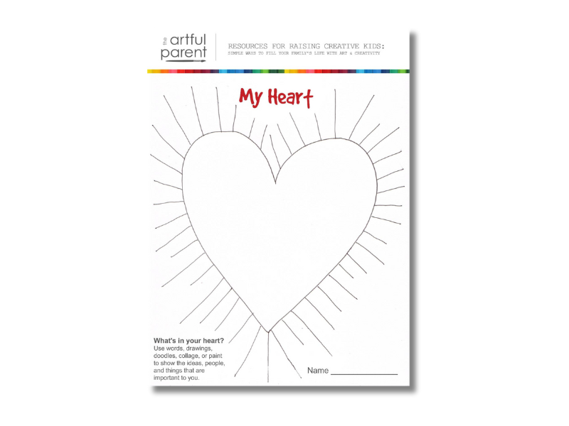 heart drawing printable