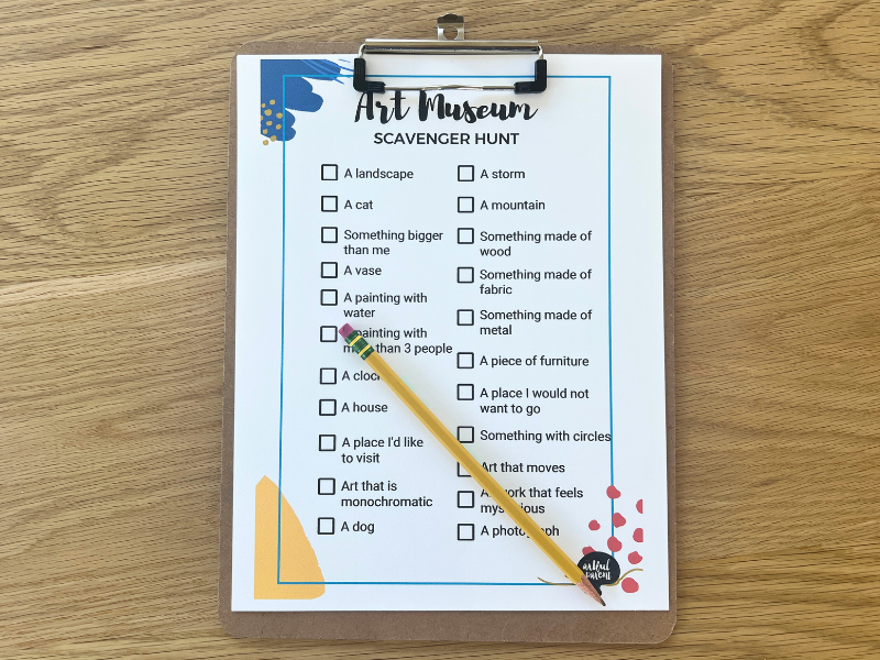 art museum scavenger hunt