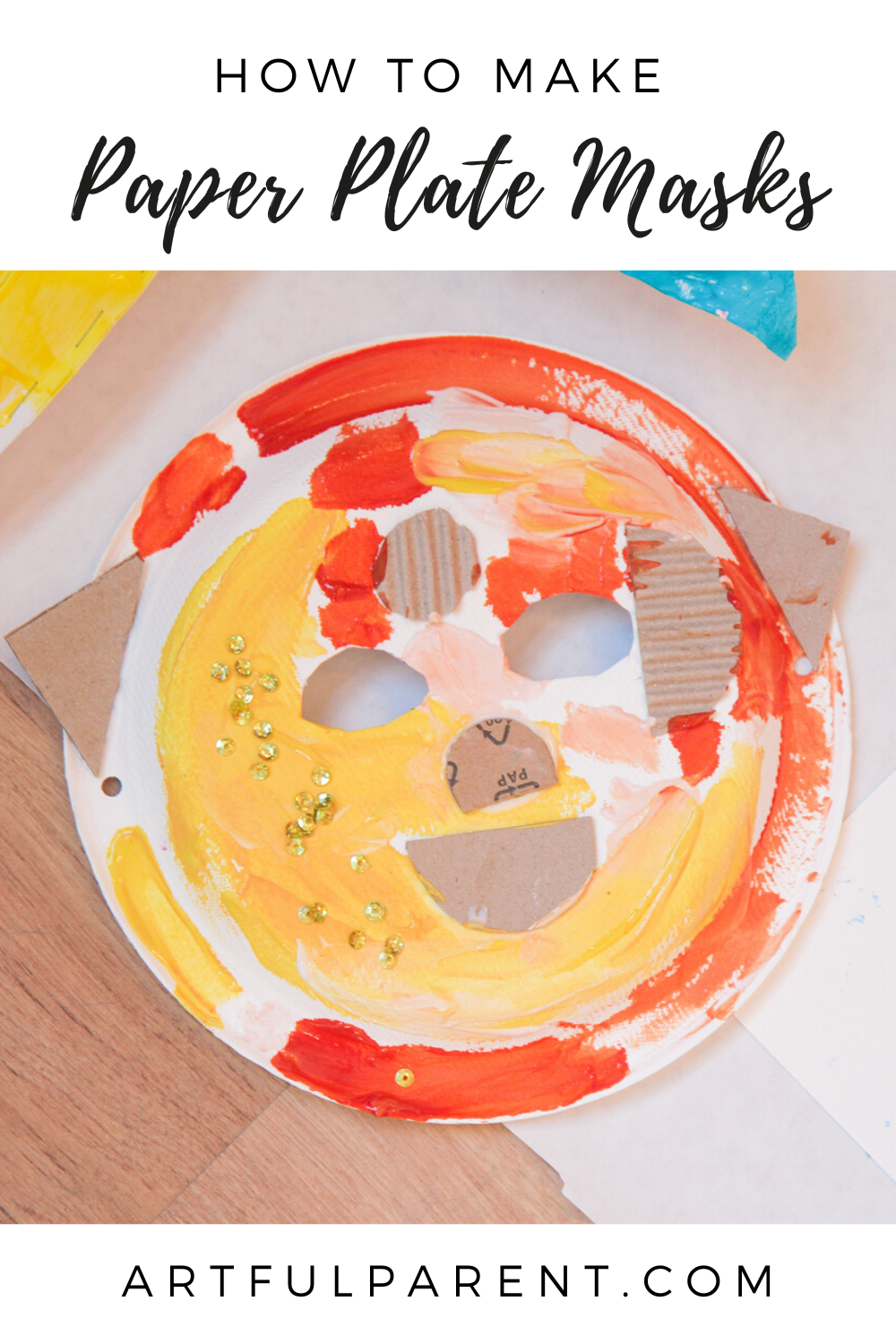 paper plate masks pin