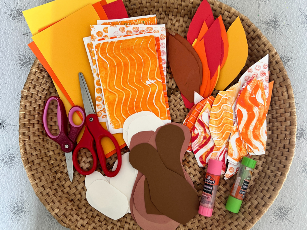 collage turkey materials
