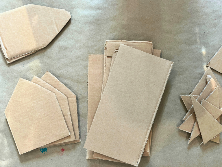 cardboard pieces