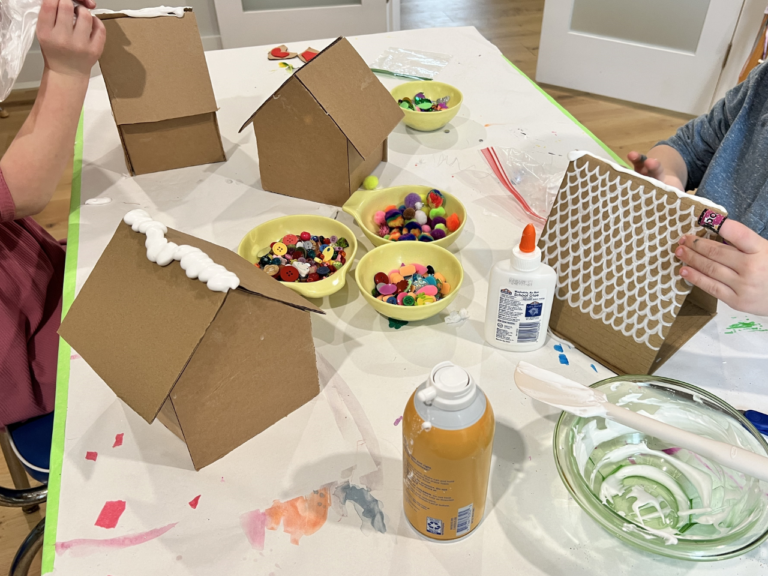 frosting cardboard houses