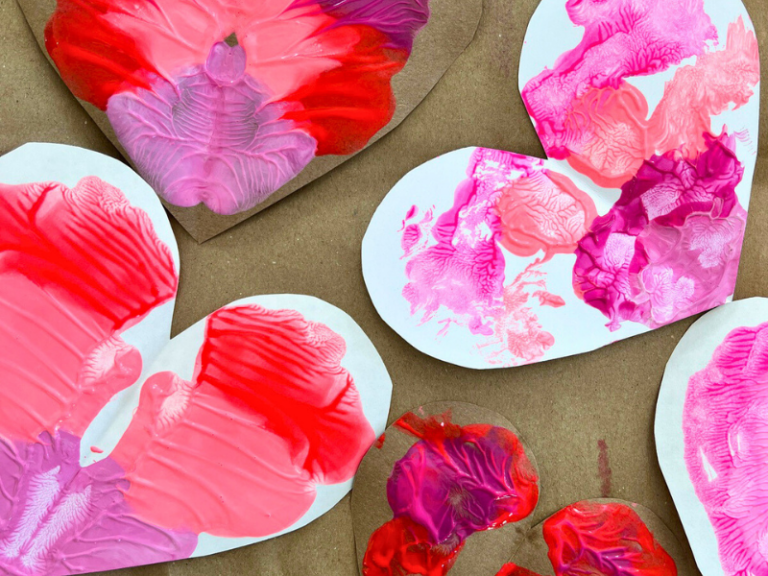 hearts blot art