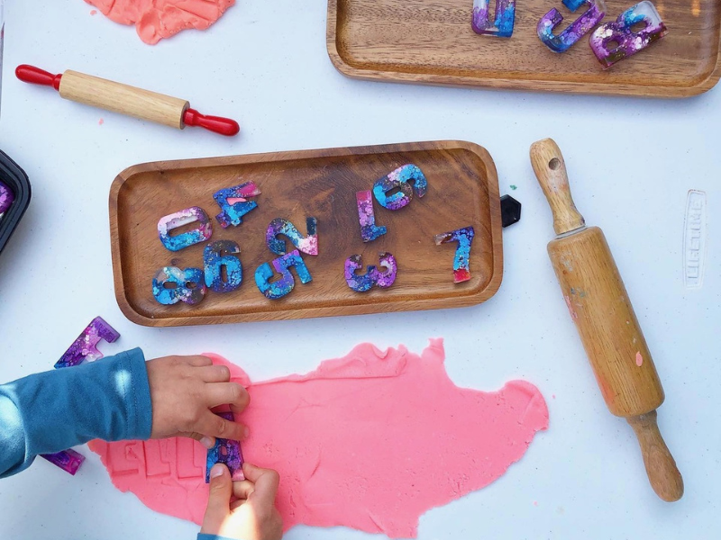 playdough letters