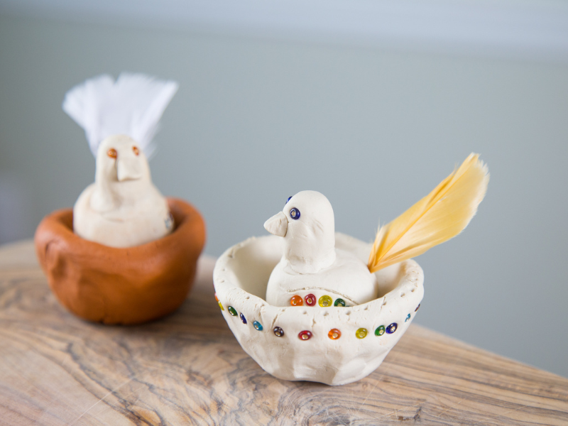 clay birds nests