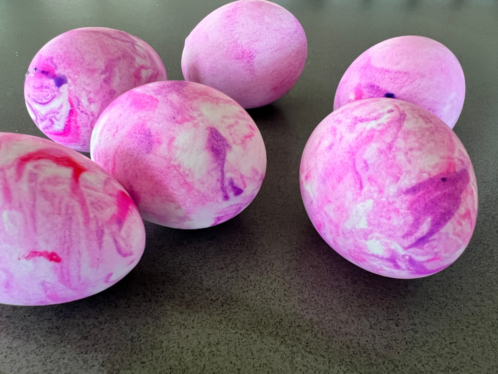 marbled easter eggs