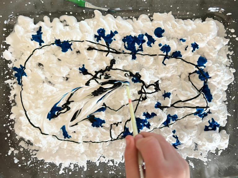 marbling shaving cream