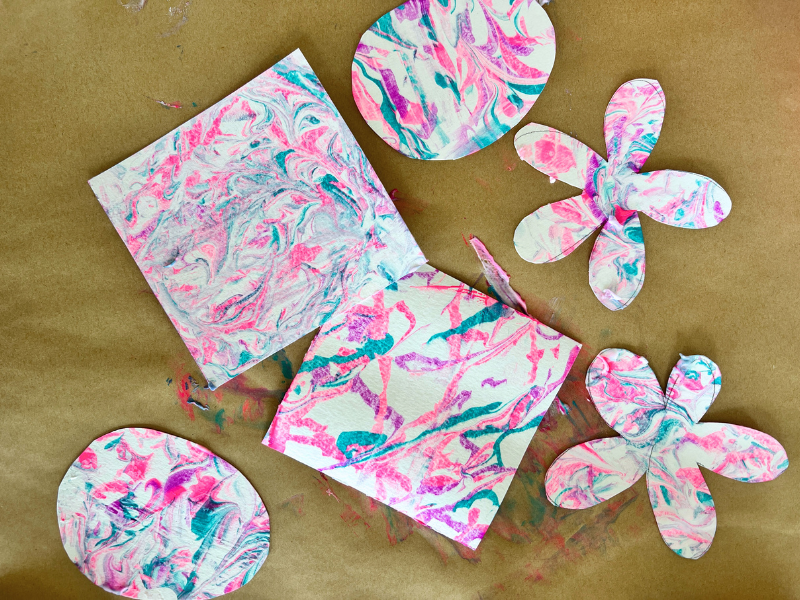 shaving cream marbling