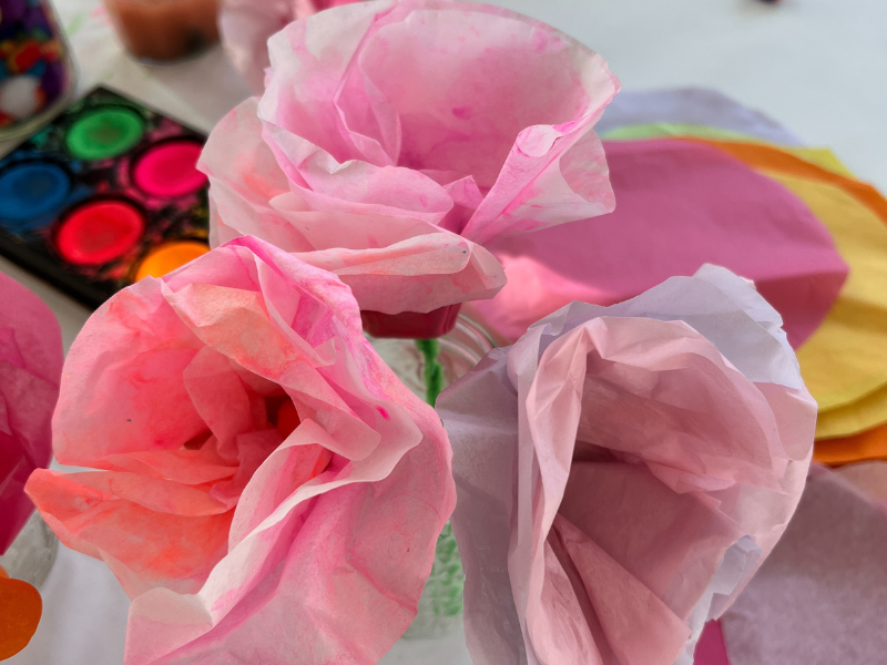 tissue paper flowers