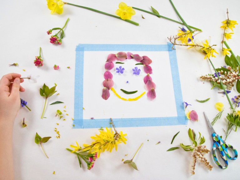 flower petal portrait
