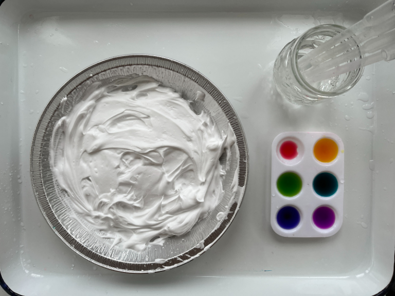 shaving cream in pan