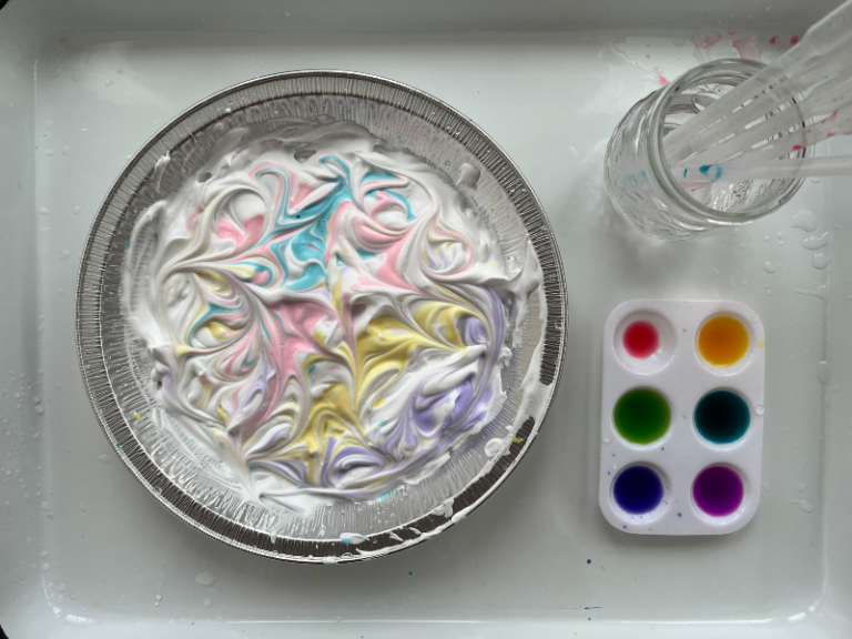 shaving cream with swirls